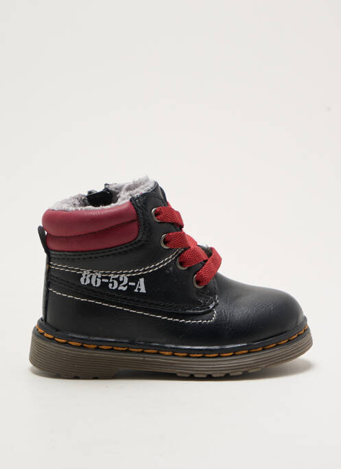 Bottines/boots matière lisse bout rond noir STAR garcon