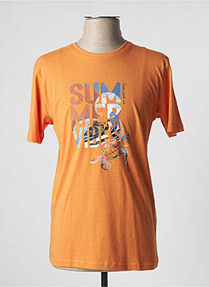 T-shirt coupe cintrée manches courtes orange MARVELIS homme
