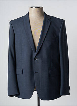 Blazer coupe cintrée bleu BRUNO SAINT HILAIRE homme
