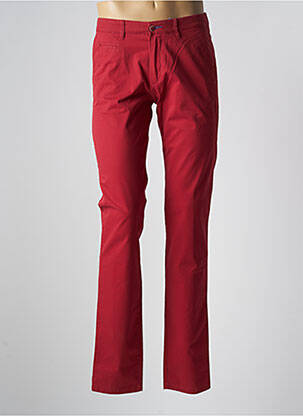 Pantalon chino rouge BRUNO SAINT HILAIRE pour homme