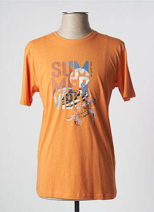 T-shirt orange MARVELIS pour homme