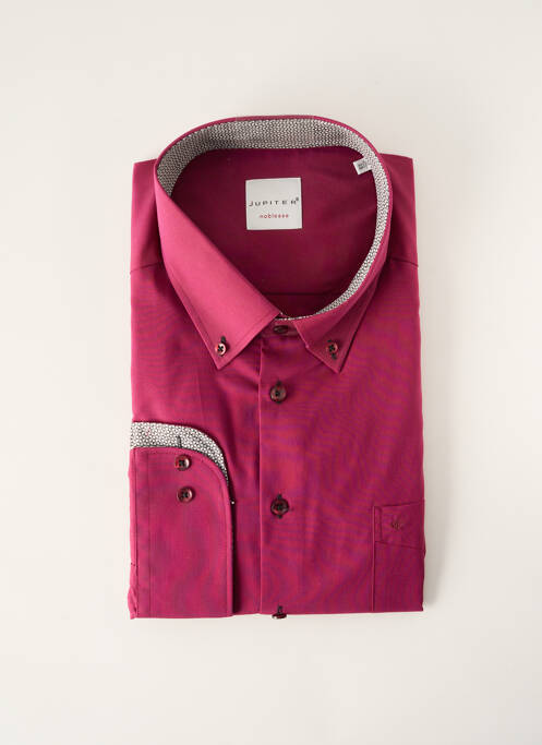 Chemise manches longues rouge JUPITER pour homme