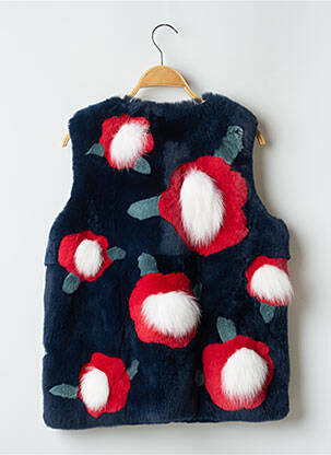 Veste casual col rond bleu YVES SALOMON fille