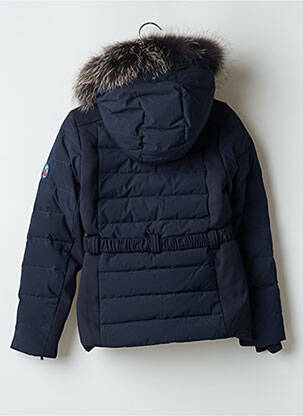 Doudoune poches a capuche bleu YVES SALOMON fille