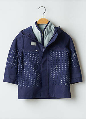 Imperméable coupe droite a capuche bleu BONTON fille