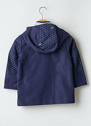 Imperméable coupe droite a capuche bleu BONTON fille