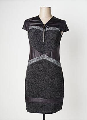 Robe courte manches courtes manches courtes gris MOKA'S femme