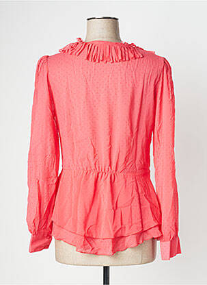 Chemisier coupe cintrée manches longues rouge SUN LIGHT femme