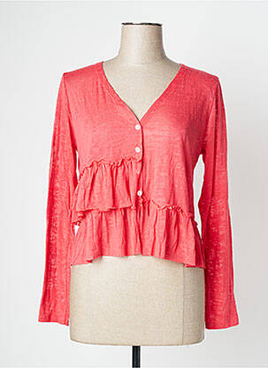 Gilet manches longues stretch rouge SUN LIGHT femme