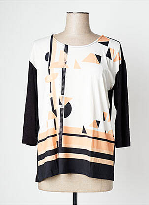 T-shirt manches 3/4 manches 3/4 noir BARBARA LEBEK femme