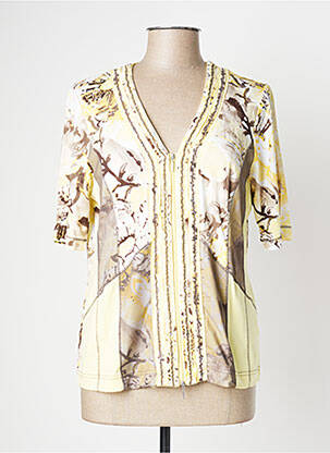 Veste casual coupe cintrée jaune GELCO femme