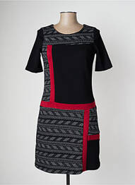 Robe courte manches courtes manches courtes noir MOKA'S femme