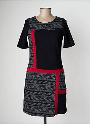 Robe courte manches courtes manches courtes noir MOKA'S femme