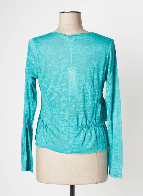 Gilet manches longues bleu SUN LIGHT pour femme