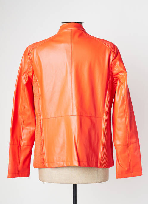 Veste simili cuir orange DIANE LAURY pour femme
