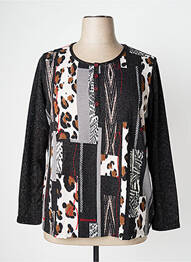 Pull tissage chiné manches longues gris TELMAIL femme