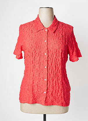 Chemisier coupe cintrée manches courtes rouge TELMAIL femme