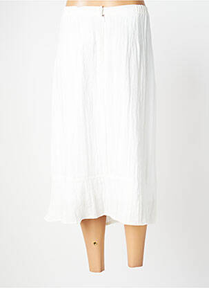 Jupe mi-longue taille normale blanc GEVANA femme