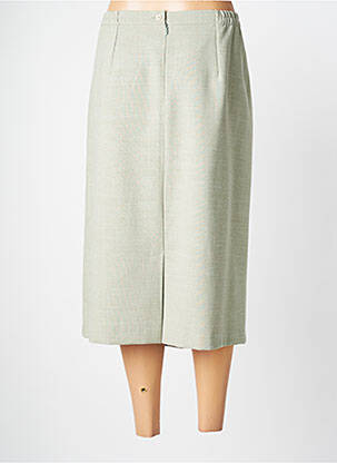 Jupe mi-longue coupe droite vert GEVANA femme