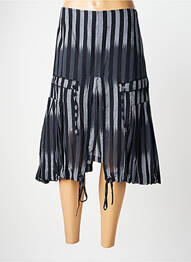 Jupe mi-longue taille à pinces noir TELMAIL femme
