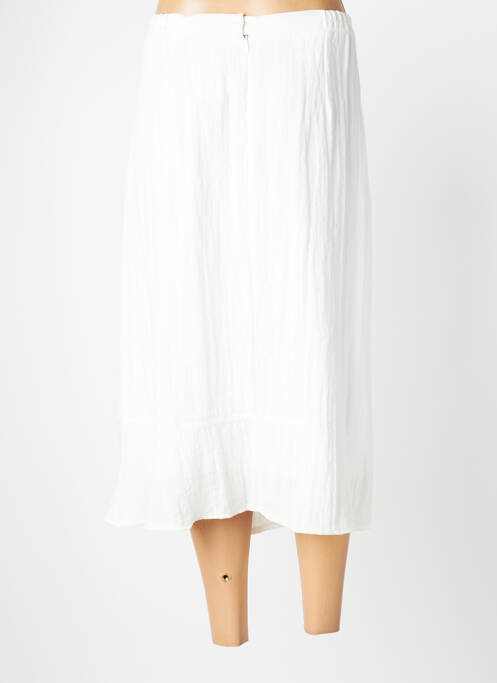 Jupe mi-longue blanc GEVANA pour femme