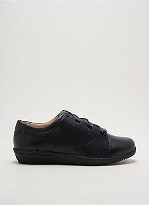 Baskets matière lisse talon plat jusqu'à 3cm noir VIONIC femme