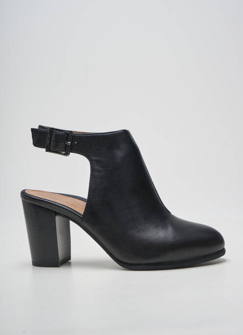 Sandales/nu pieds matière lisse talon de 7 à 9cm noir VIONIC femme