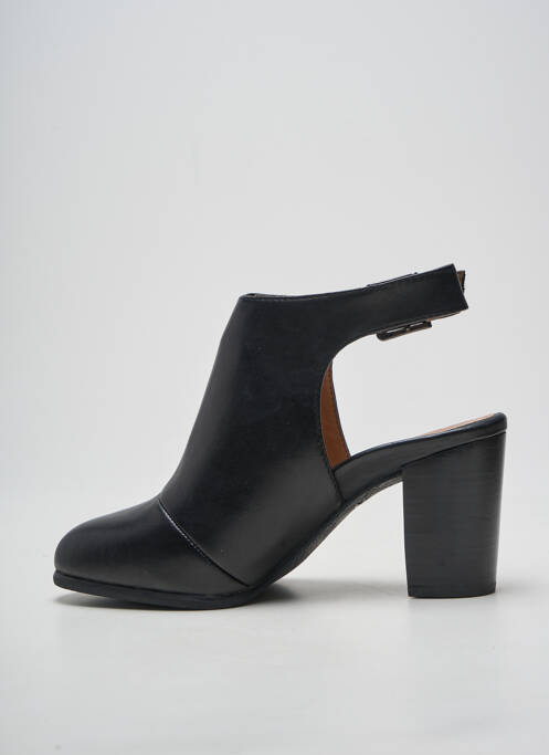 Sandales/nu pieds matière lisse talon de 7 à 9cm noir VIONIC femme