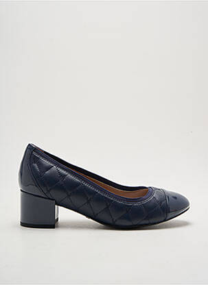 Ballerines matière lisse talon de 4 à 6cm bleu VIONIC femme