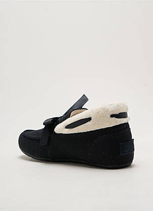 Mocassins tissage satiné talon plat jusqu'à 3cm noir VIONIC femme