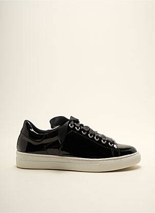 Baskets matière lisse talon plat jusqu'à 3cm noir I LOVE SHOES femme
