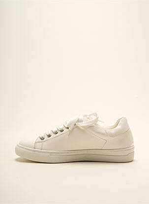 Baskets matière lisse talon plat jusqu'à 3cm blanc I LOVE SHOES femme