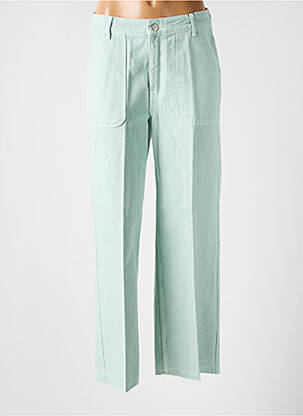 Jeans coupe droite taille haute taille haute vert CKS femme