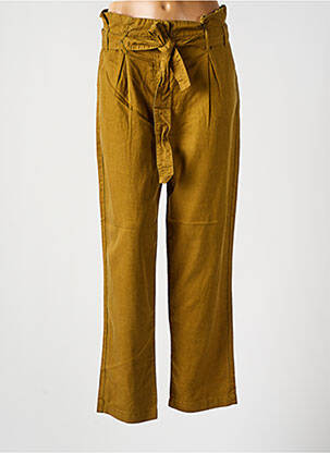 Pantalon droit taille à pinces taille haute vert CKS femme