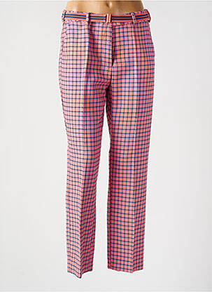 Pantalon droit taille à pinces taille normale rose CKS femme
