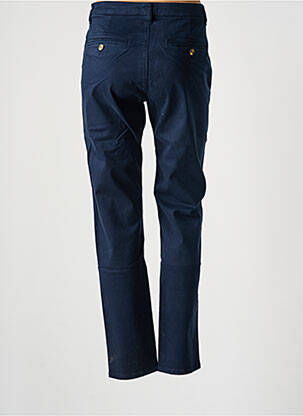 Pantalon chino fermeture zippée sous rabat boutonné taille normale bleu LAB DIP PARIS femme