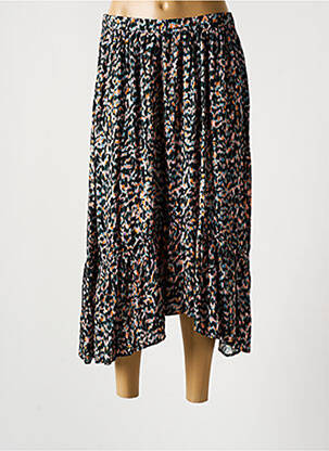 Jupe longue imprimé fantaisie noir CKS femme