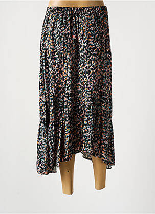 Jupe longue imprimé fantaisie noir CKS femme