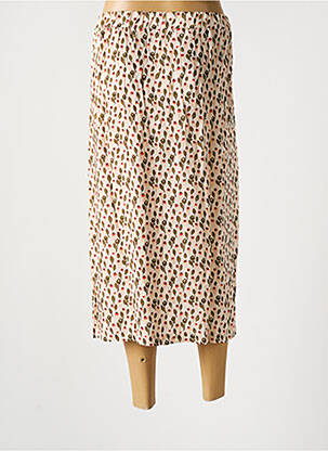 Jupe mi-longue taille haute rose LEÏ-1984 femme