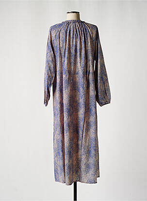 Robe longue manches longues manches longues bleu CKS femme
