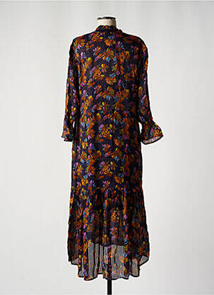 Robe longue manches longues manches longues violet CKS femme