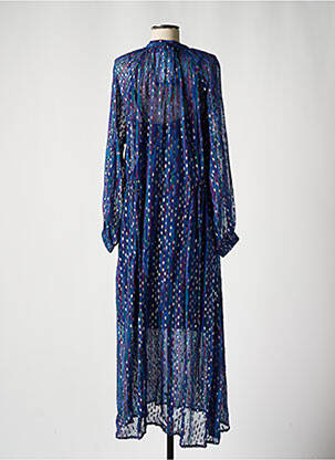 Robe longue manches longues manches longues bleu CKS femme