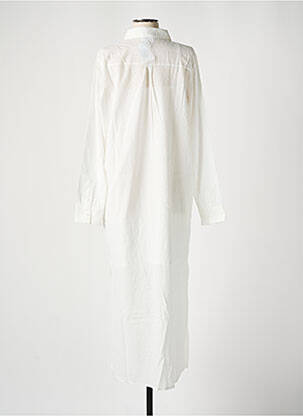 Robe longue manches longues manches longues blanc LEÏ-1984 femme