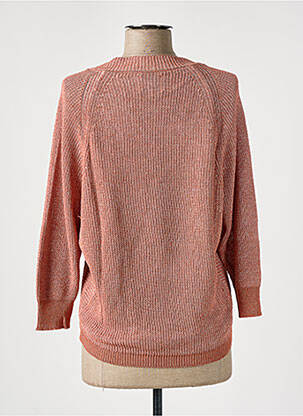 Pull tissage chiné manches 3/4 rose CKS femme