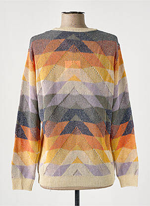 Pull maille souple et aérée manches longues jaune CKS femme
