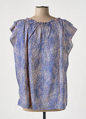 Blouse manches courtes manches courtes bleu CKS femme