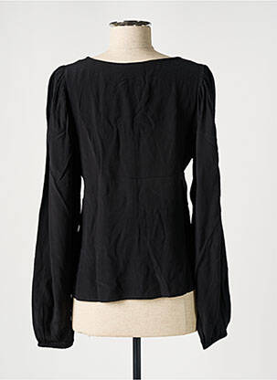 Chemisier tissage crêpe manches longues noir VILA femme