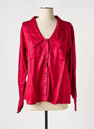Chemisier coupe fluide manches longues rose BIZANCE femme