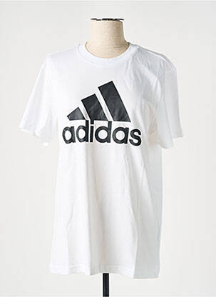 T-shirt coupe droite manches courtes blanc ADIDAS femme