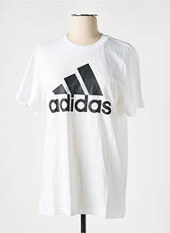 T-shirt coupe droite manches courtes blanc ADIDAS femme